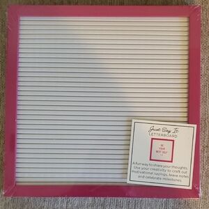 Pink and White Letter Board